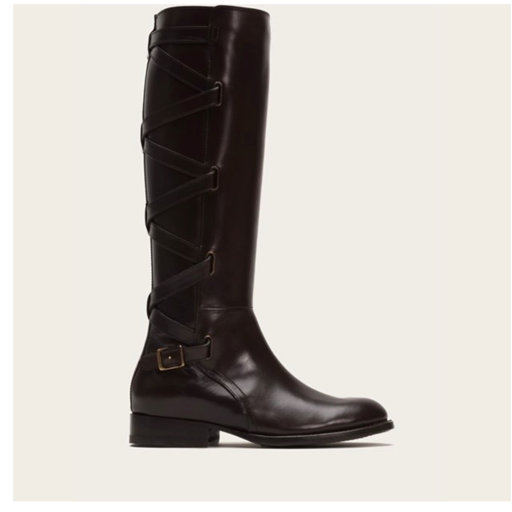 Black Jordan Strappy Tall Riding Boot